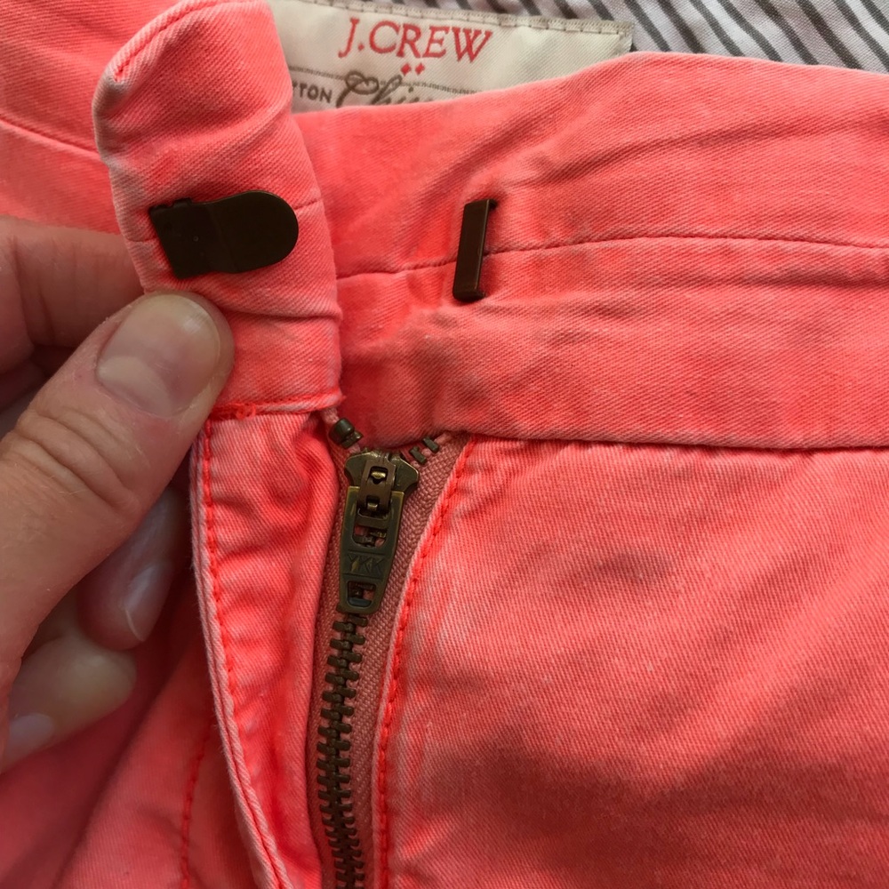 J. Crew Neon Orange Chino Shorts - Picture 3 of 7